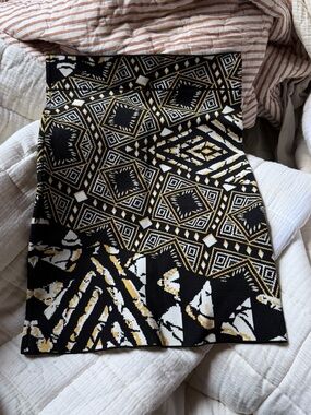 BCBGMaxAzria Tribal Print Bandage Mini Skirt